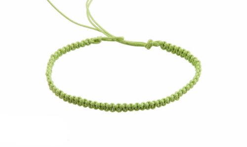 Brazilian Friendship Bracelet Cotton Yarn Braid Charm Green 8169 F4 - Picture 1 of 1