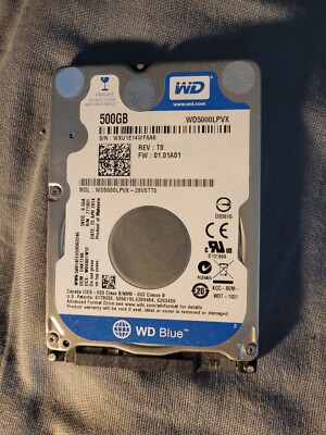 Western Digital Blue 500GB, Internal, 5400 RPM, 2.5'' (WD5000LPCX)XBOX Hard Drive