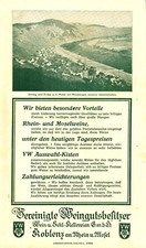 3w9424/ Reklame aus 1928 &ndash; Vereinigte Weingutsbesitzer &ndash; Koblenz