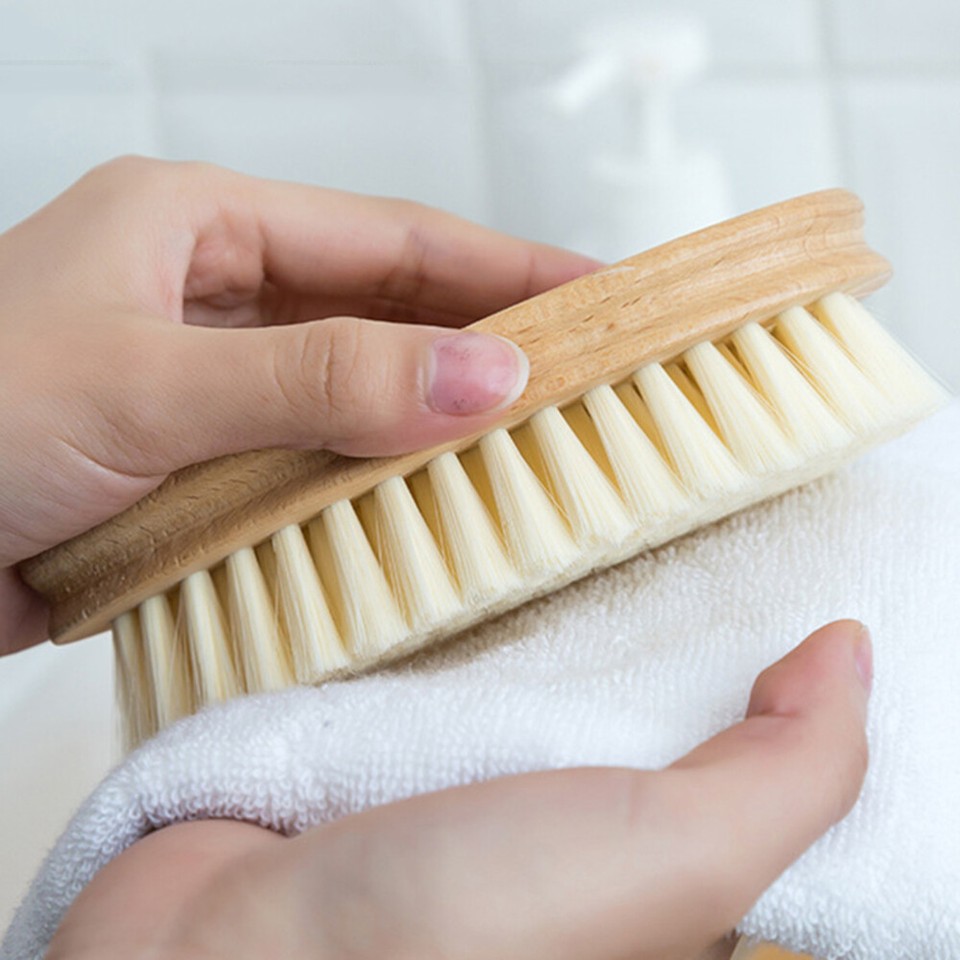 2 Pcs Clothes Washing Brush Boot Polish Brush Boot Brush Wooden Scrub