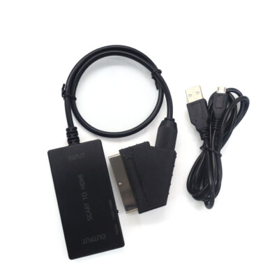 Hot 1080P HDMI SCART Video Audio Upscale Converter Adapter for HD TV DVD 