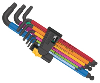 Wera 950/9 Hex-Plus Multicolour Imperial 2 L-key set BlackLaser L-Keys  9/Pieces