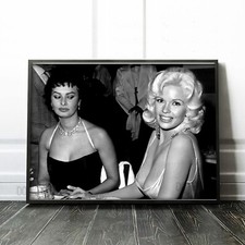 Impresión artística premium Sophia Loren y Jayne Mansfield ojo lateral