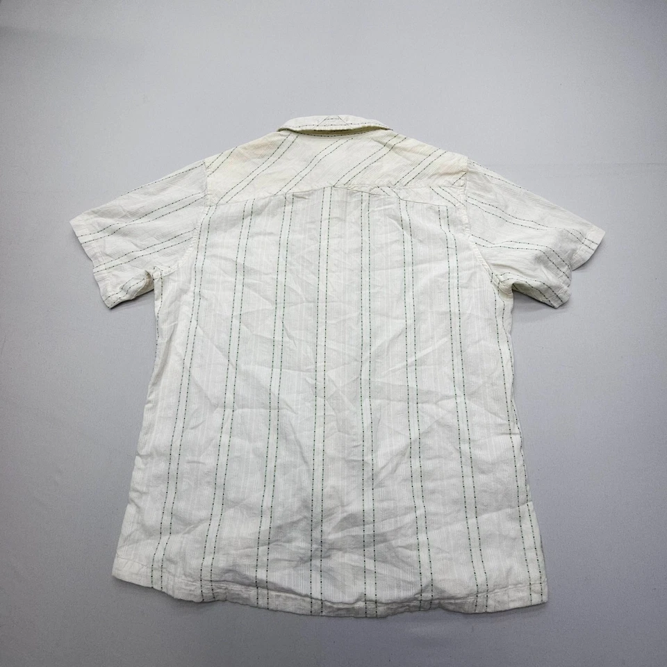 Horny Toad Short Sleeve Shirt Mens Large White Striped Outdoor Cotton Hiking - Image 2 of 4