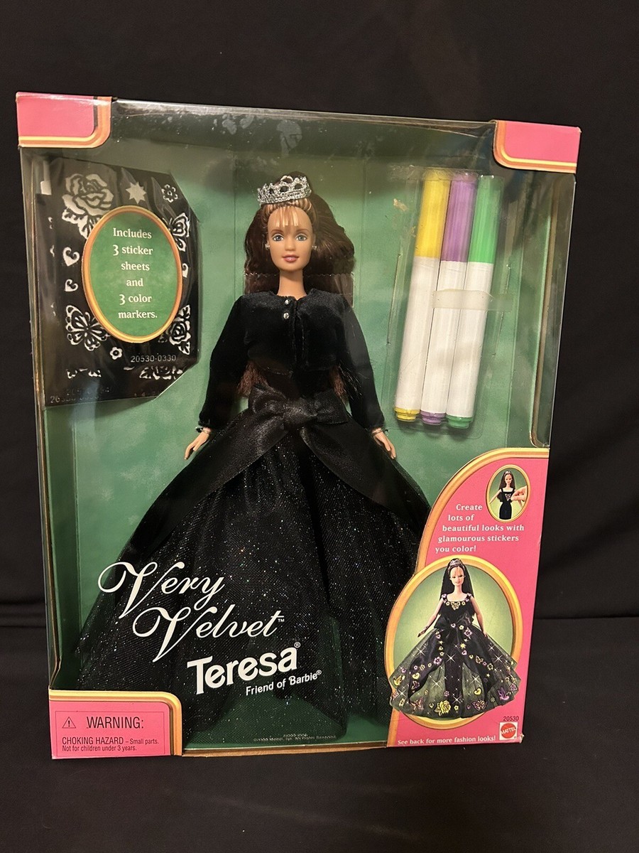 VTG 1998 Mattel Very Velvet Teresa Friend Of Barbie Doll NIB