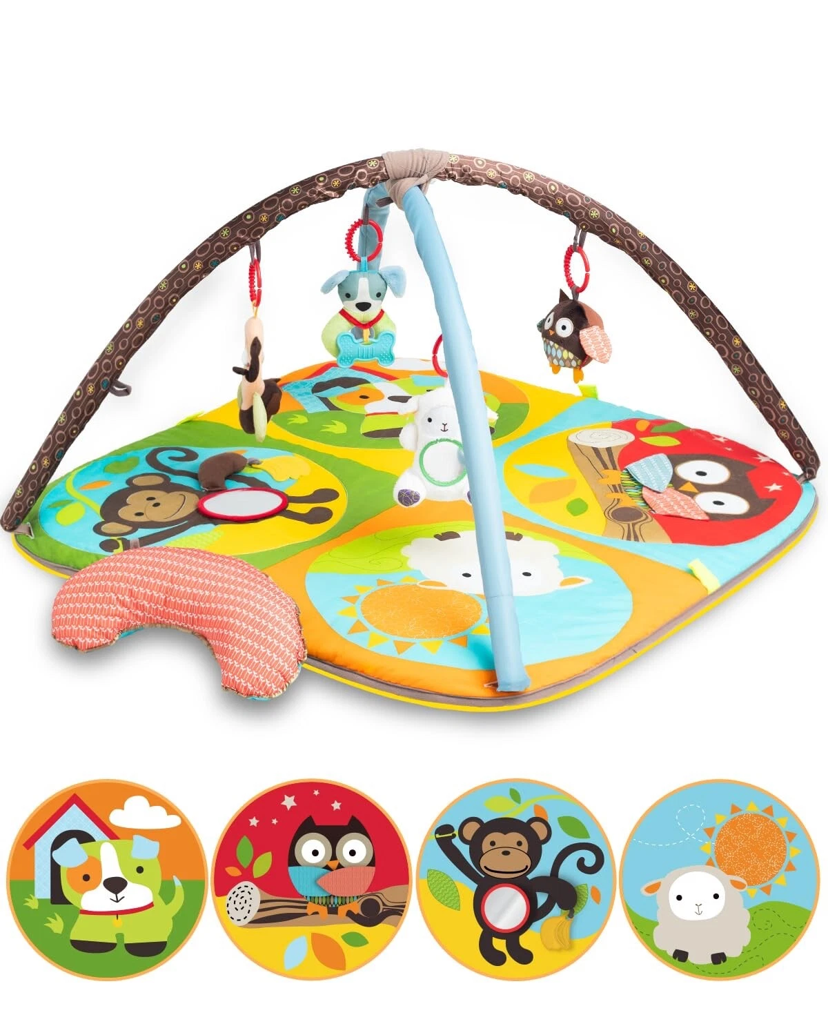 Baby Play Mat Zoo Theme Sensory Infant Toys Toddler Activity, 0-6 Months