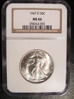 1947-D Walking Liberty Half Dollar NGC MS66 (3003)