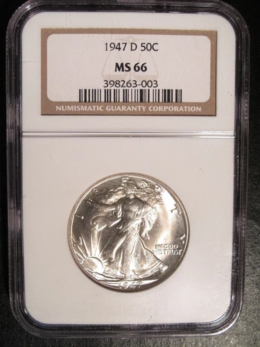 1947-D Walking Liberty Half Dollar NGC MS66 (3003)