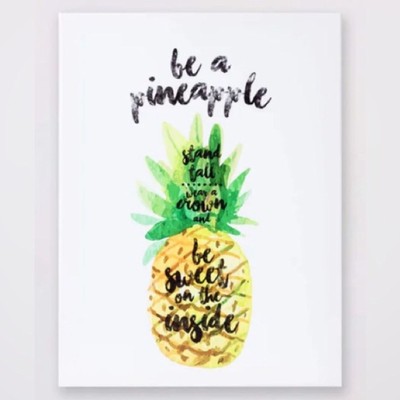Canvas Print  Be A Pineapple  (Brand New In Plastic Wrap)