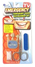 Instant Smile Emergency Temporary Fake Tooth Replacement Kit, Dark Natural Shade