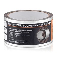 SuperFOIL Aluminium Foil Tape - Heavy Duty Sticky Foil Tape for Sealing 50mmx30m