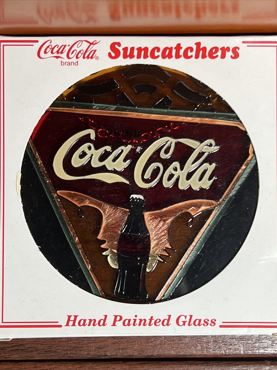 Coca-Cola Suncatcher. 1997 Stained Glass Window Advertising 4.5