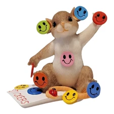 NIB Enesco Charming Tails "I LOVE IT WHEN YOU SMILE" Figurine 4017344