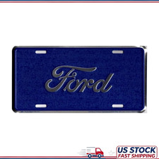 Blue Metal License Plate Ford Script
