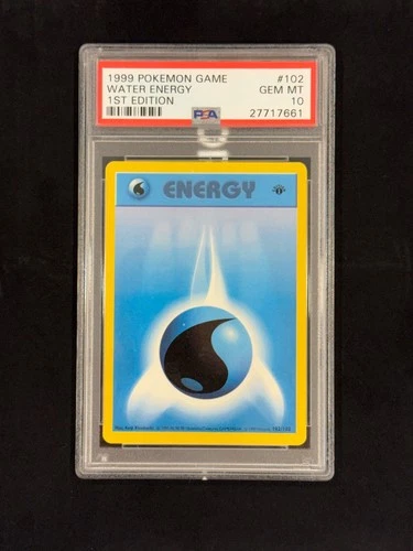 1999 Water Energy 1st Edition #102 PSA 10 GEM MINT Base Set Shadowless Pokemon