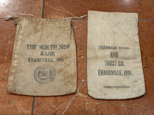 THE NORTH SIDE BANK FRANKLIN BANK & TRUST CO EVANSVILLE IN LOT 2 COIN BAGS FDIC