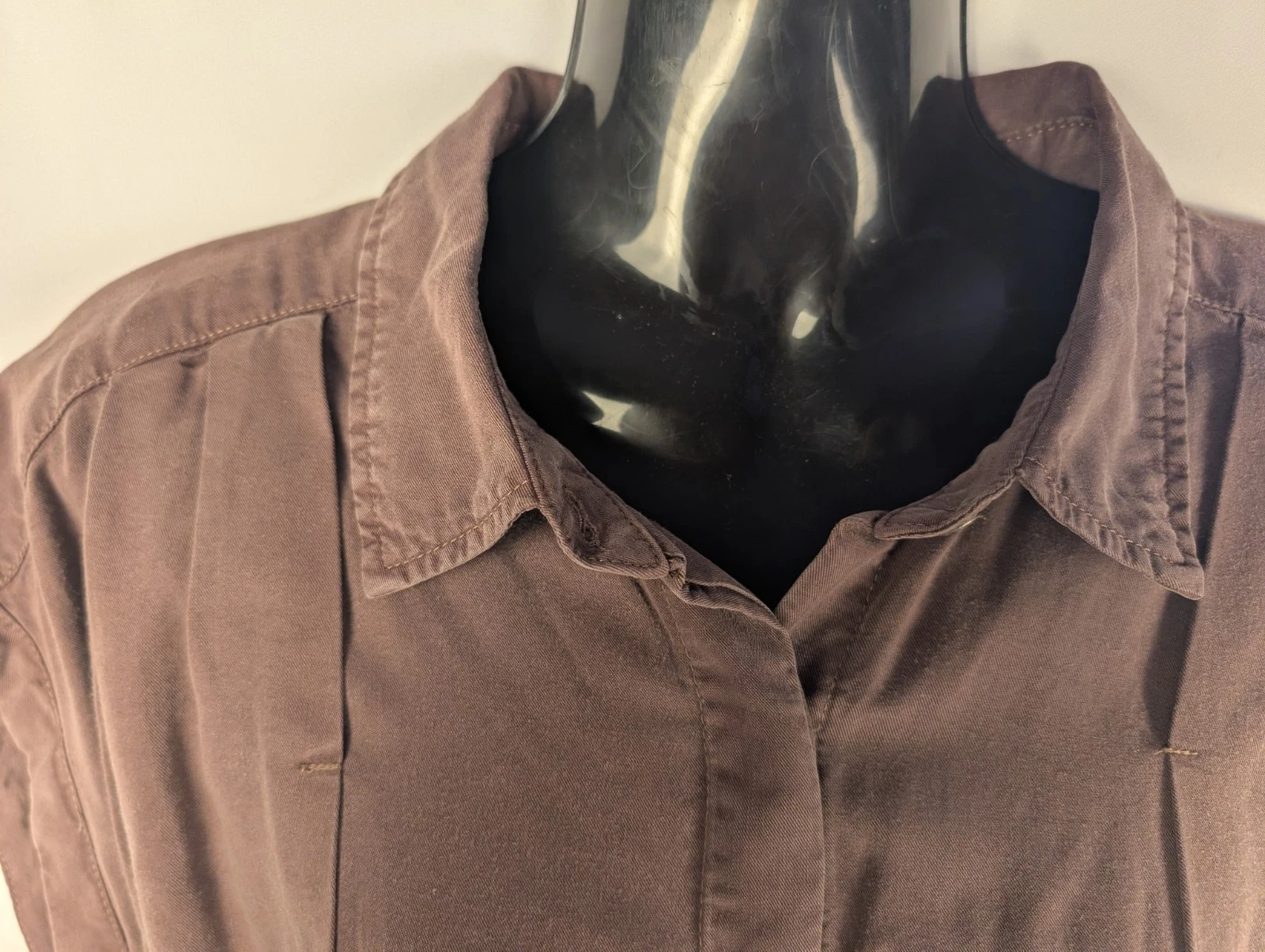 VETEMENTS Wishlist Apparel Vestito Donna Plissettato Denium S M Marrone Lagenlook Minimal