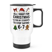 Gift Base 14Oz Thermobecher Doppelwandig Edelstahl Weiß Mit Bechergriff