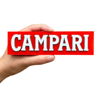 Campari Logo - 3D Druck PLA 16cm - Bar Dekoration Aperitif