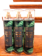 BATH AND BODY WORKS LILY GREEN TEA SPRAY MIST PERFUME LOT OF 3 NEW