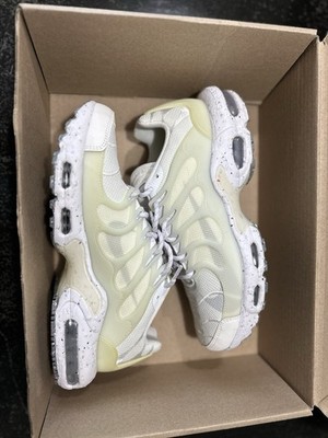 Nike Air Max Plus White Light Yellow Mesh Men's Running Sneakers Low Top