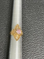 Size 6.5 Gold Tone Costume Ring With Austrian...