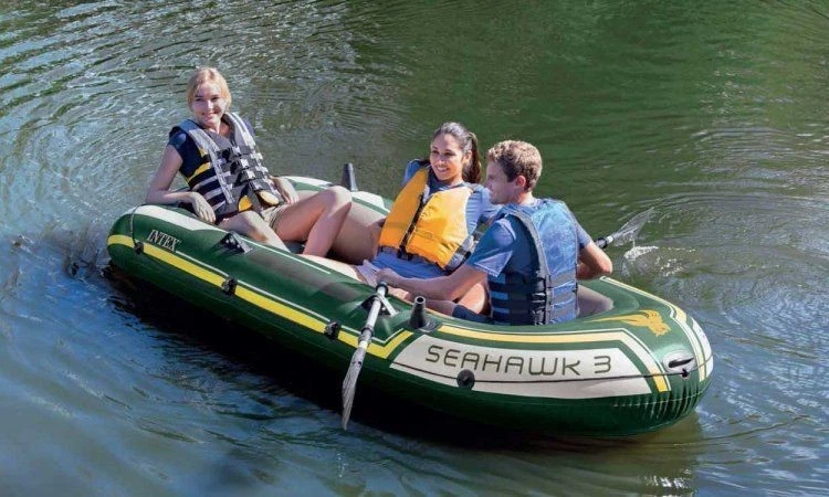 Intex Seahawk 3 Boot Schlauchboot Angelboot Ruderboot + Kissen 68380 3 Personen - Bild 2 von 4