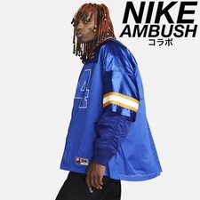 Nike x AMBUSH Layered Mesh Football Jacket Deep Royal Blue And Gold Unisex