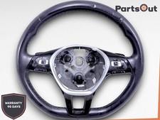 16-19 Vw Passat Steering Wheel Black Leather W Triptronic W Voice Control 16-19 Vw Passat Steering Wheel Black Leather W Triptronic W Voice Control