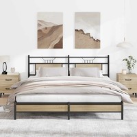 Bettgestell Ohne Matratze Sonoma-Eiche 183X213 Cm Holzwerkstoff