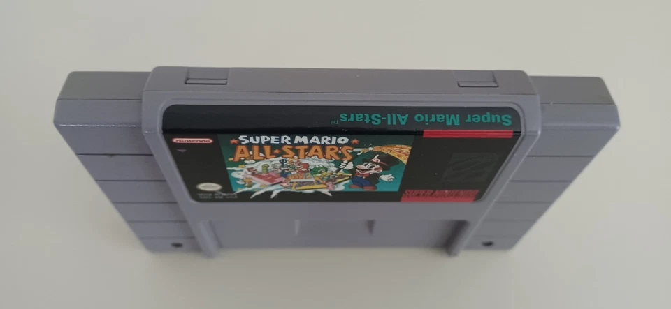 1993 SNES Super Mario All-Stars Jogo e Manual de Instruções {Funcionando Veja o Vídeo} - Imagem 3 de 4