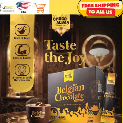 Choco Albab Belgian Chocolate  3 in 1 Premix Coffee Zero Sugar Added 500g