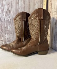 NEW Women Western Cowgirl Boots Embroidered Mid Calf Size 8.5 FREE SHIPPING