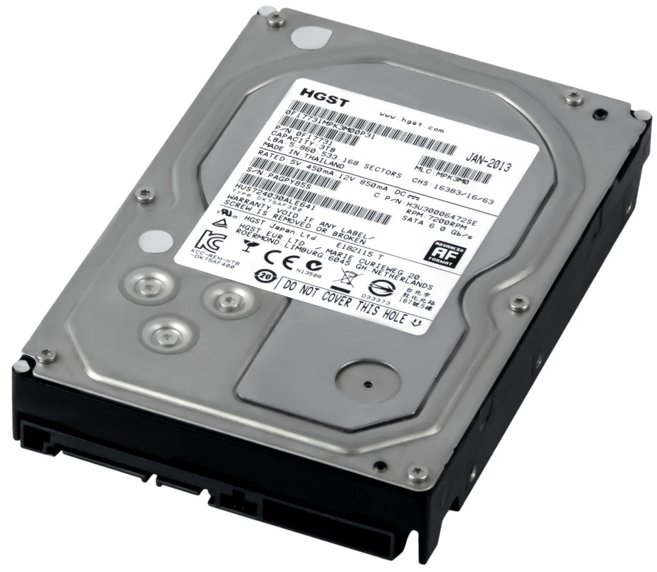 HGST UltraStar 7K4000 3TB 7.2K 64MB SATA III 3.5'' HUS724030ALE641 - Bild 2 von 3