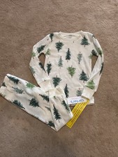 NEW, CARTERS JUST ONE YOU 2PC THERMAL PAJAMA Set, CHRISTMAS TREES, 4T