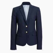 J.Crew Original Schoolboy Blazer Two-Button Wool-Blend Suit Jacket Navy, Women 4