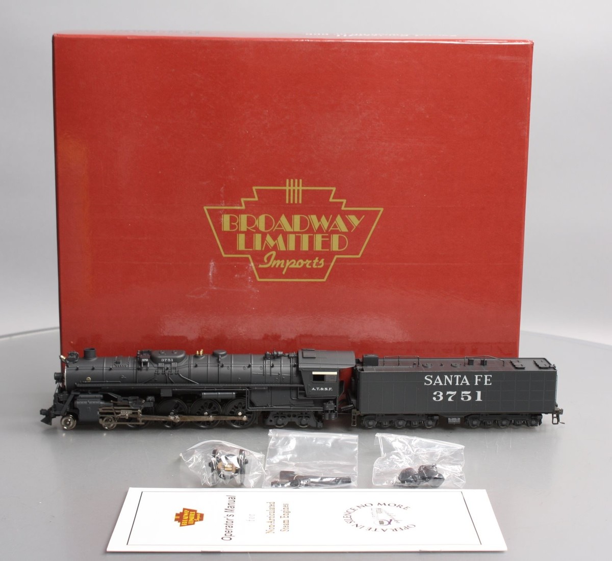 ブロードウェイ リミテッド ATSF 4ー8ー4 3751 045 Broadway Limited 045 HO ATSF 4-8-4 Steam Loco & Tender #3751