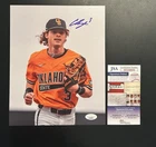 Carson Benge Autographed Signed Photo 8x10 New York Mets Baseball JSA Cert