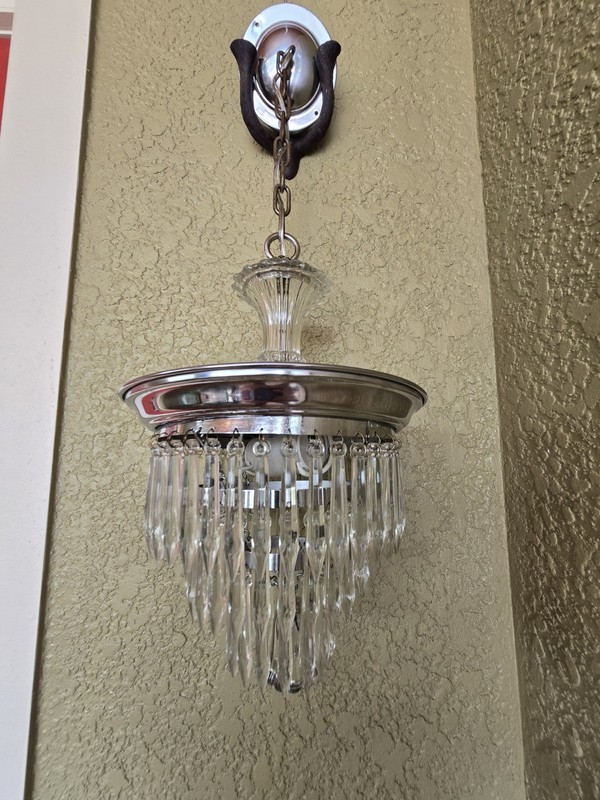 Antique 1940s Wedding Cake Chandelier Refurbished