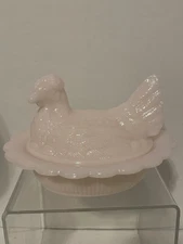 Mosser Glass Crown Tuscan Hen On Nest 6 Inch