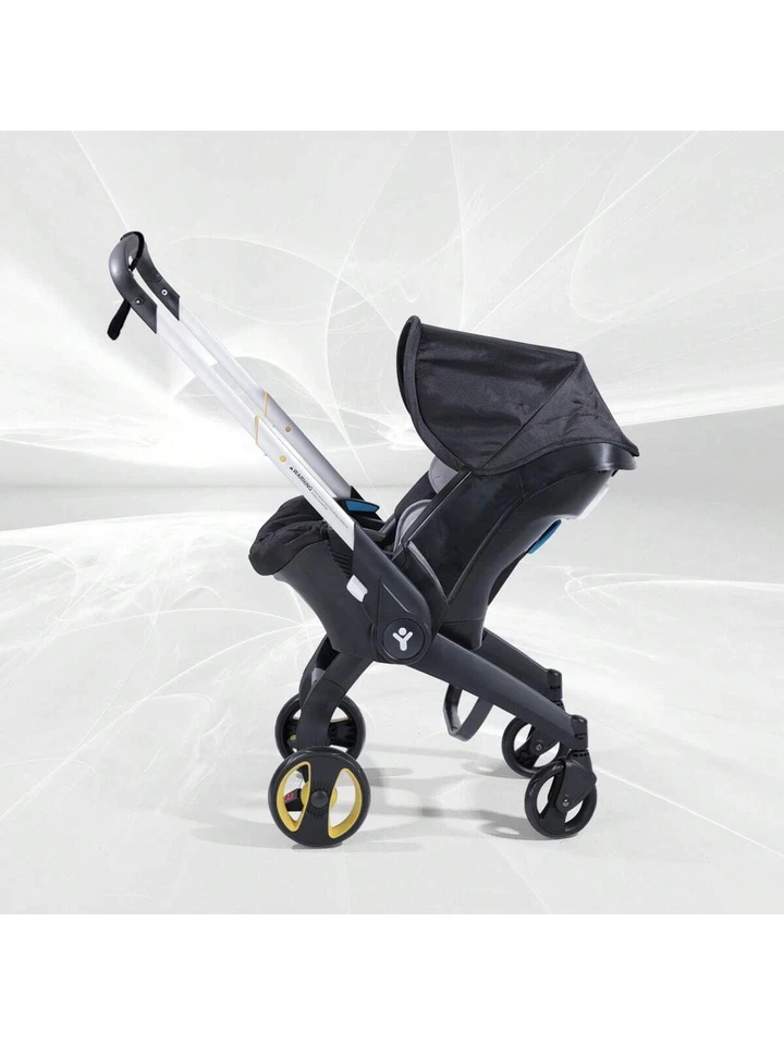 Cochecito de bebé reversible 4 en 1 para recién nacidos, cochecito negro con usos múltiples Foto 3 de 4