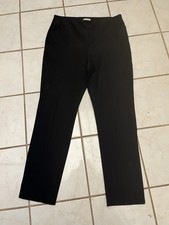 SO SLIMMING BY CHICO'S Black Stretch SLIMMING Pull On Straight Leg Pants 1 Short