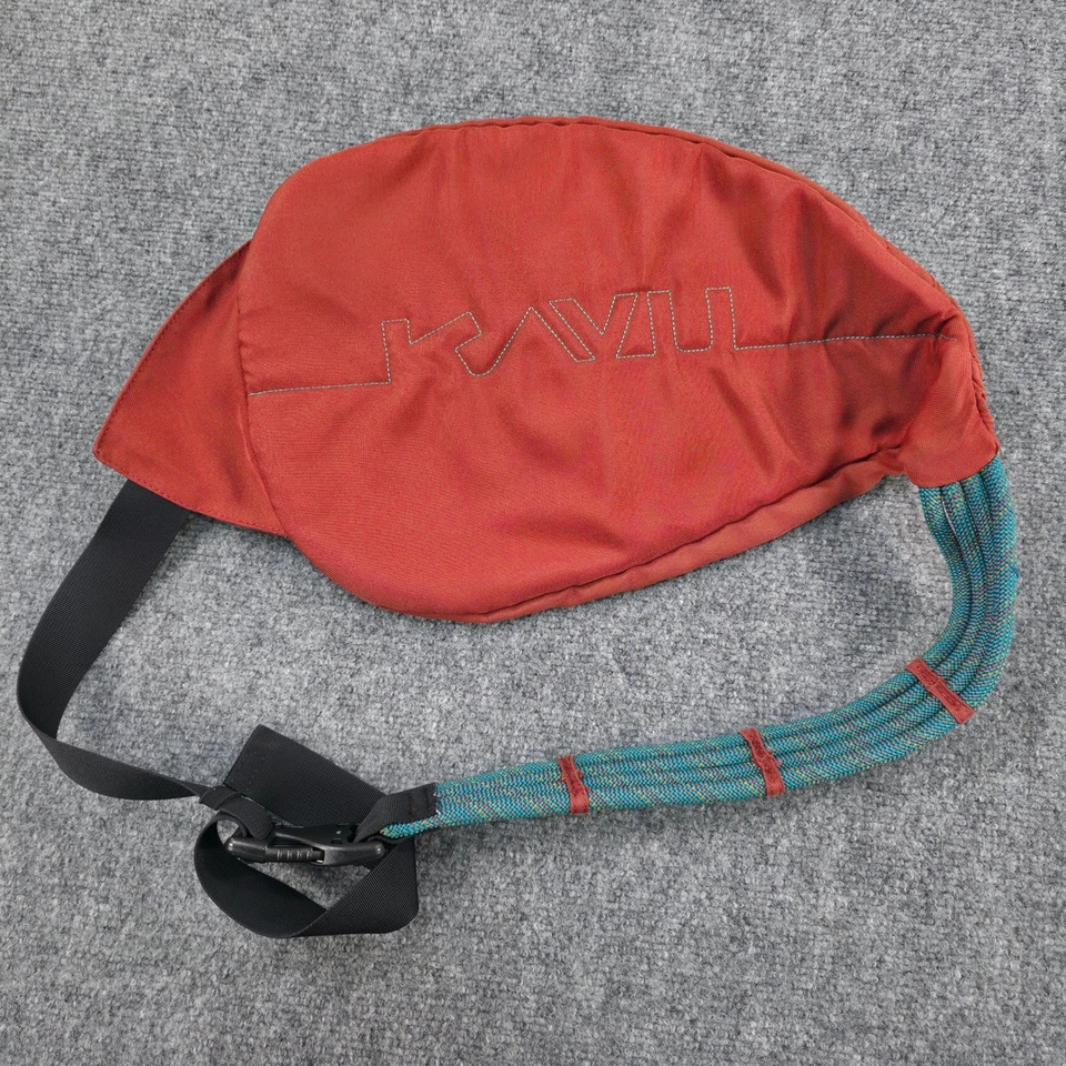 Kavu Rope Sling Bag Burnt Orange Teal Rope Strap Outdoor Travel Crossbody Casual - Image 2 of 4