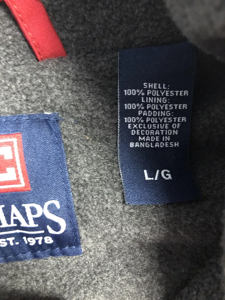 Chaleco Chaps Para Hombres Grande Rojo Cremallera Completa Forrado de Vellón Puffer Prendas Exteriores Informales Cálidas Foto 4 de 4