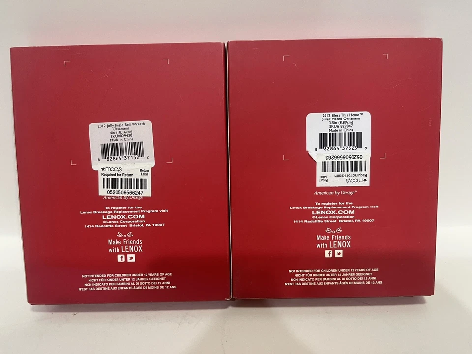 2 adornos de corona anuales Lenox 2012 y esta casa nuevos en caja 091 Foto 3 de 3