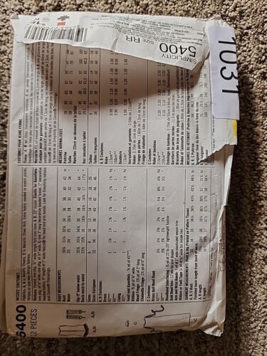 Simplicity Pattern Costume 5400 Plus Size Flapper Gilded Age Gatsby 14 16 18 20 - Picture 4 of 4