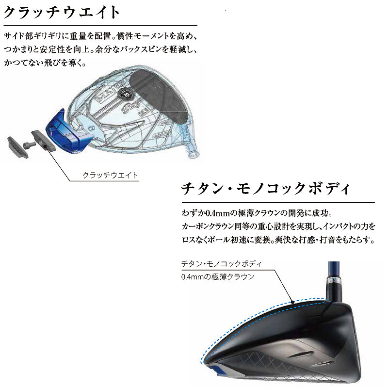 MAJESTY Golf Japan 2023 Royale Driver LV550 W1 Men's Maruman