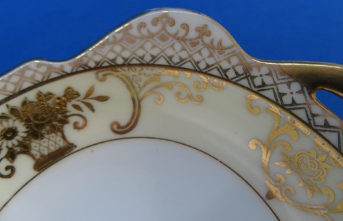 Japanese Noritake vintage Art Deco oriental antique gold pattern small bowl - Picture 7 of 9