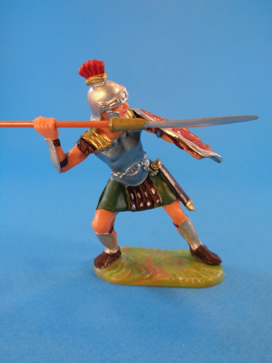 Figurine Elastolin - Légionnaire Romain Avec Pilum - 7 Cm - Boîte D'origine