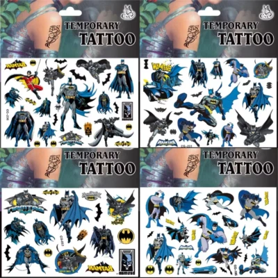 DRESS YOUR NAILS BODY TATTOO Kids /Children's Temporary Tattoos super hero's - Stocking fillers/Party bags